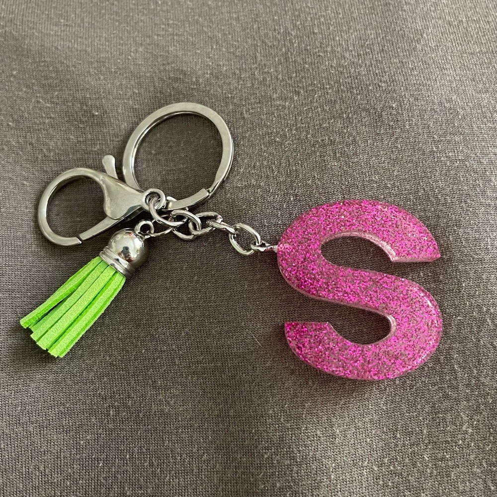 Handmade Letter "S" Keychain